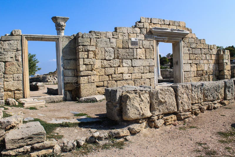 Tauric Chersonesos, conserve nationale à l'ouest de Sébastopol photos libres de droits Tauric Chersonesos, conserve nationale à l'ouest de Sébastopol photos libres de droits