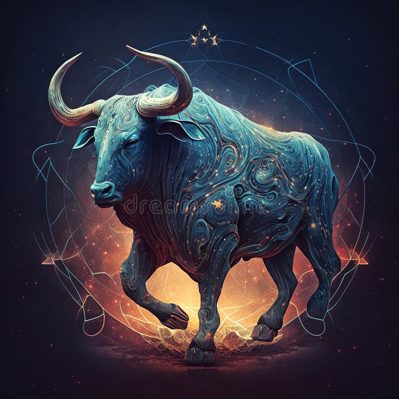 Taurus the Bull Zodiac Sign Ai Generative Stock Abbildung