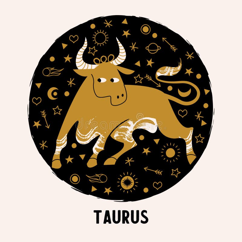 Taurus is a Sign of the Zodiac. Horoscope and Astrology. Vector ...