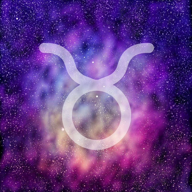 Taurus. Zodiac Sign. Colorful Galaxy and Stars Background. Cosmic ...