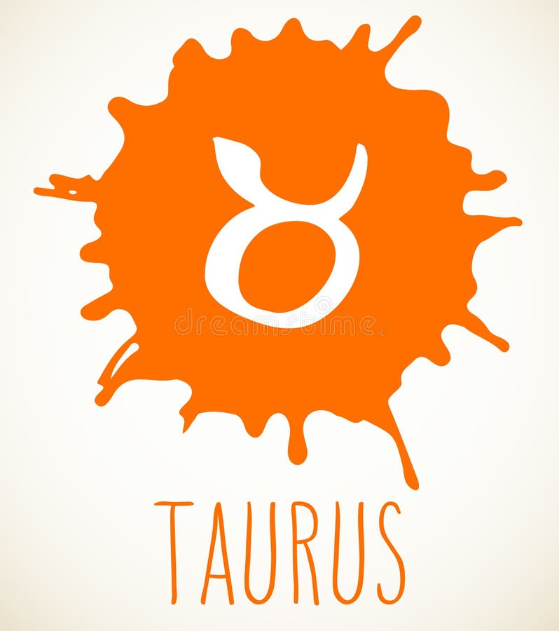 Taurus Zodiac Sign Design Element Stock Vector - Illustration of