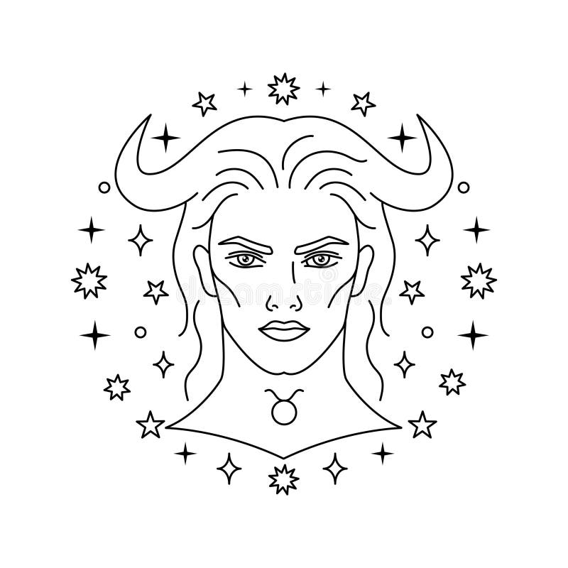 Taurus zodiac sign stock vector. Illustration of astrological - 271316711