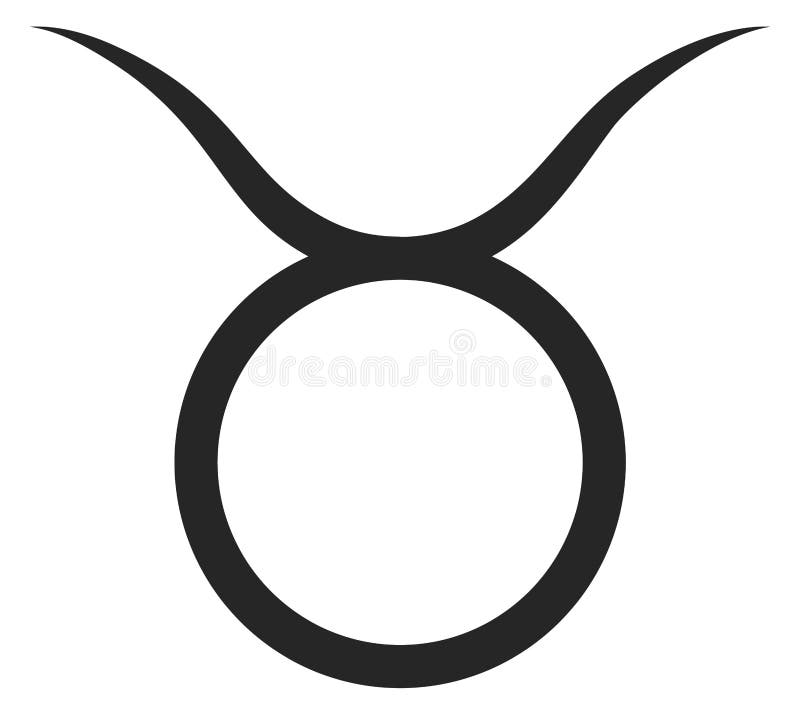 Taurusradarikon. astrologisk mystisk tjur-symbol vektor illustrationer