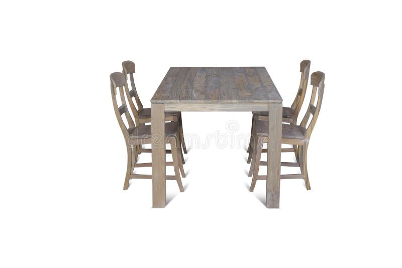 dining table set complete with 4 chairs on a white background. dining table set complete with 4 chairs on a white background