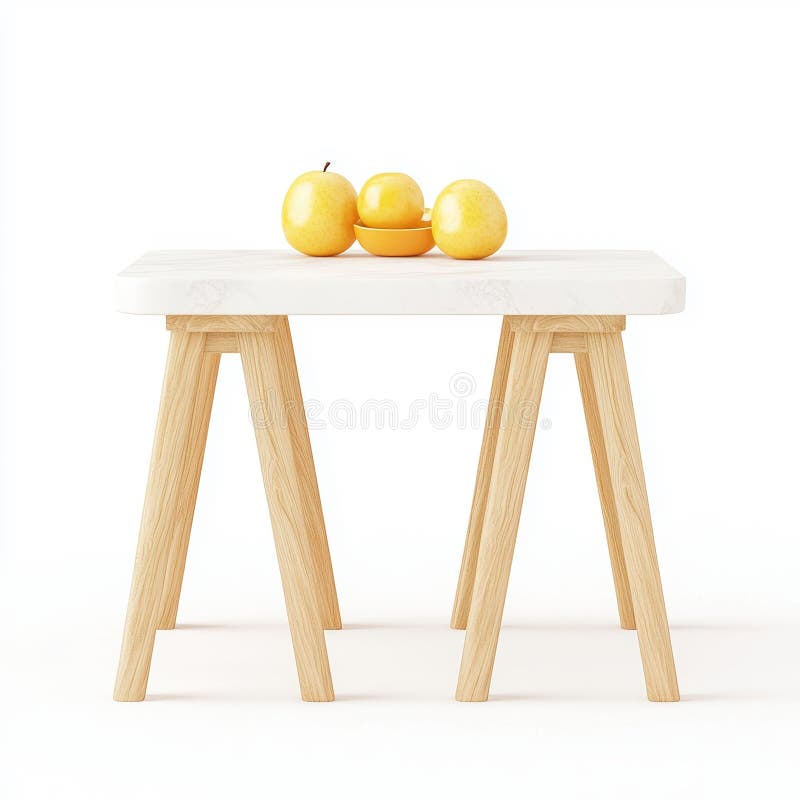 Tavola minima con agrumi freschi e progettazione semplice. Una tavola di legno minimalista che presenta una disposizione di agrumi freschi che crea un'atmosfera vivace e invitante. perfetto per interni moderni