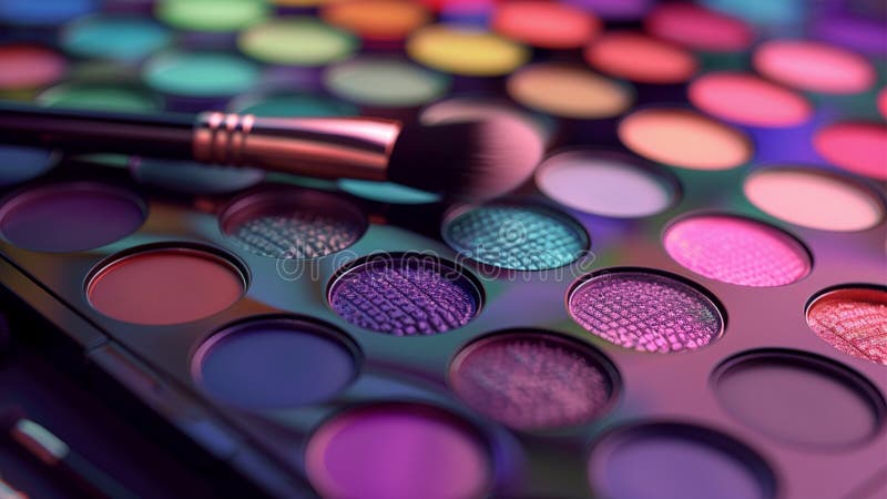 Tavolozza colorata di ombre con spazzole royalty illustrazione gratis