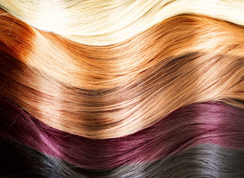 Tavolozza di colori dei capelli fotografia stock Tavolozza di colori dei capelli fotografia stock