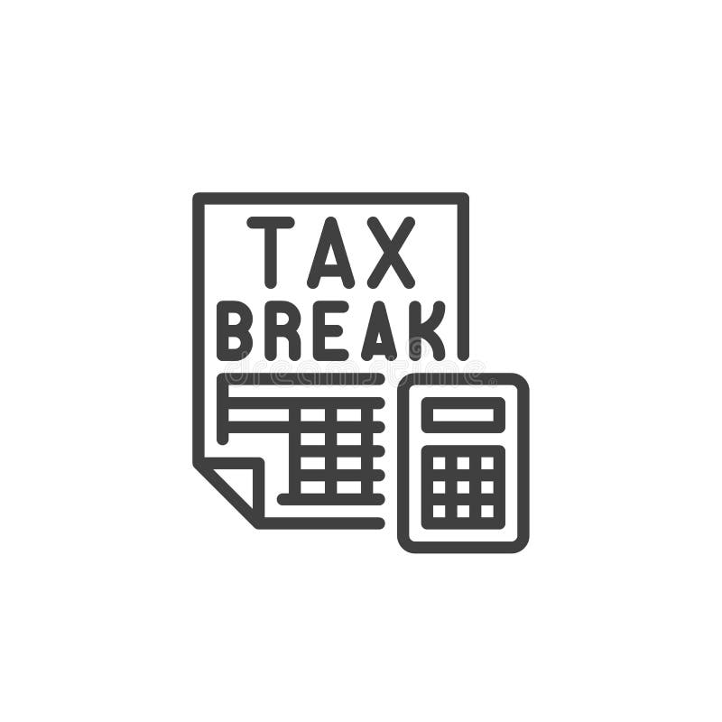 tax-break-line-icon-stock-vector-illustration-of-symbol-261301901