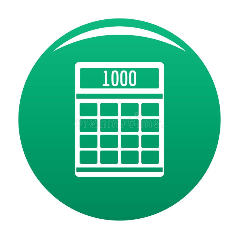 Tax Calculator Icon Vector Green Stock Vector Illustration of investment, cost 131337174