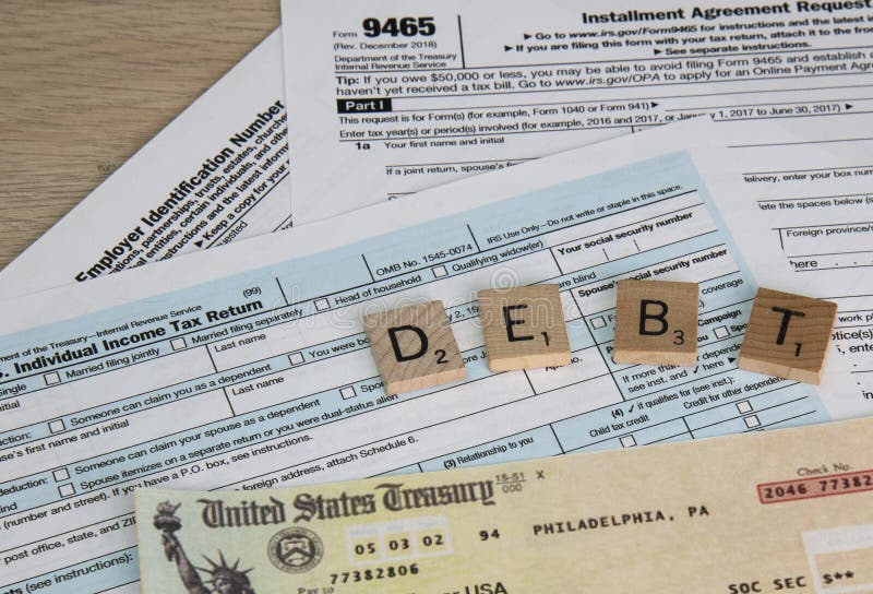 Tax Debt Tax File Editorial Stock Image Image Of Back
