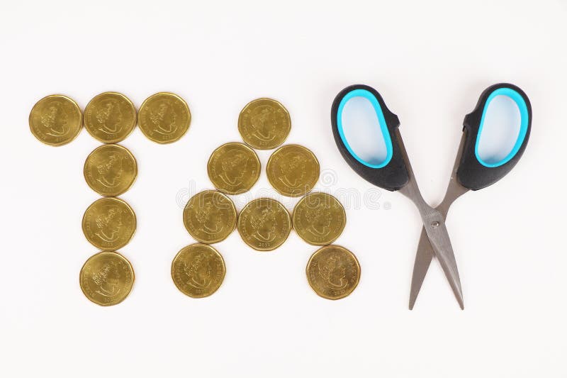 Tax deduction concept. stock photo