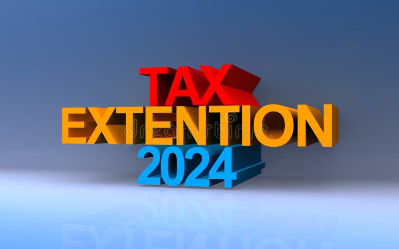 Extindere fiscală 2024 pe albastru royalty free illustration