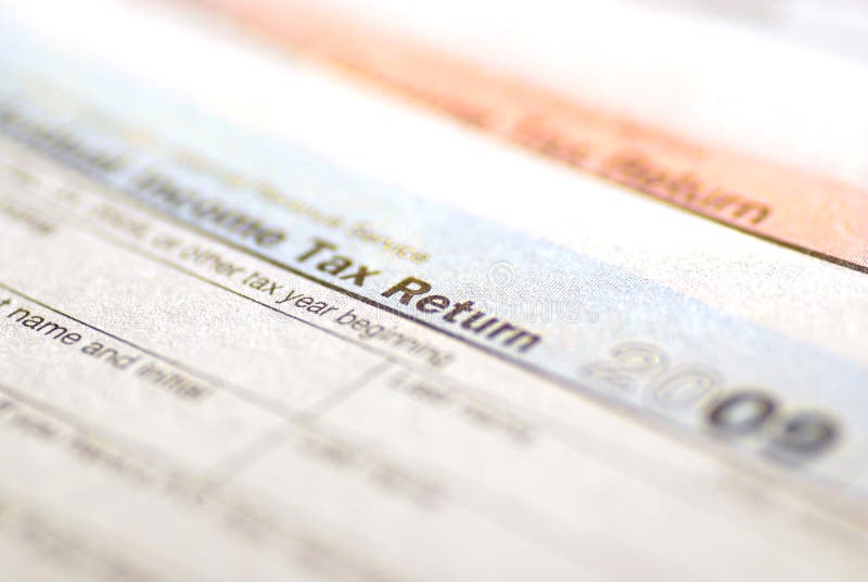 Tax Forms 2009 royalty free stock photo