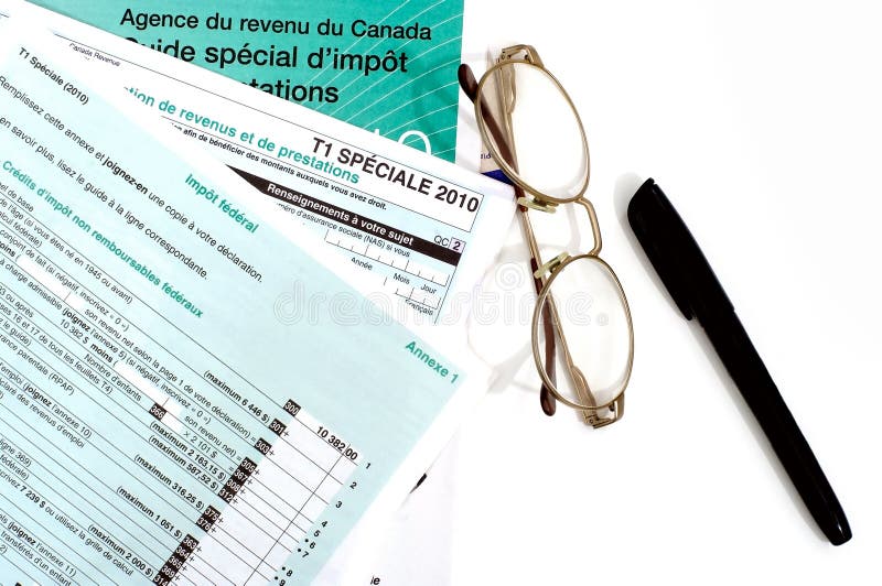 Quebec Tax Form French Stock Photos Free & RoyaltyFree Stock