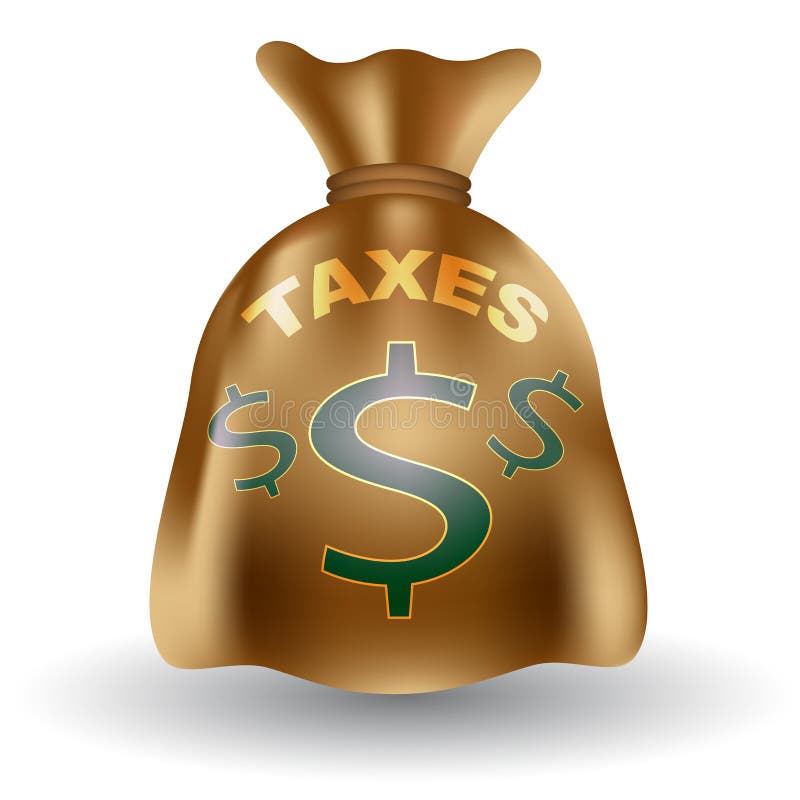 Taxes Money Bag stock vector. Image of government, graphic 17668199