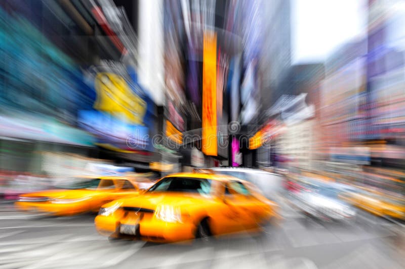 Taxi borroso Nueva York