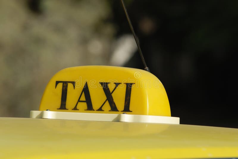 Taxi cab sign stock image. Image of taxi, horizontal 18204191