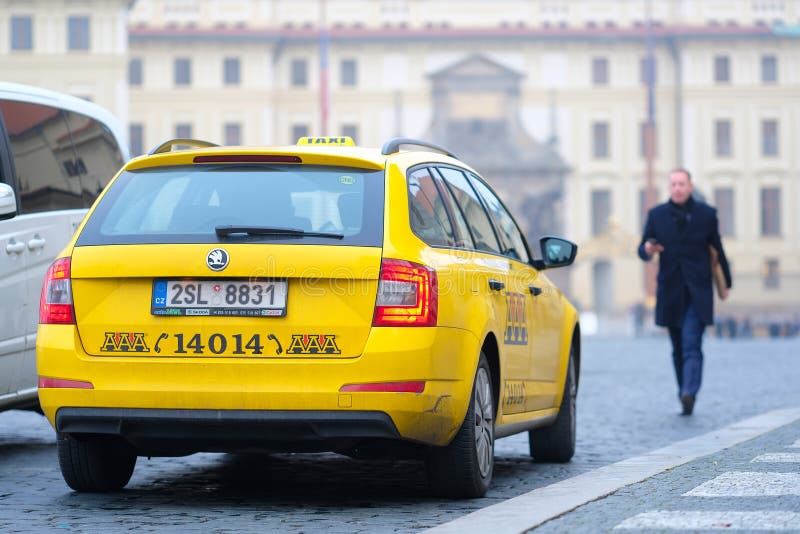 Taxi In A Center Of Prague Editorial Photography Image Of Architecture 81504267