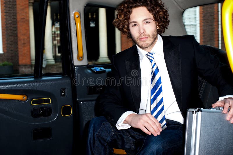 Taxi interno corporativo di affari bei fotografie stock Taxi interno corporativo di affari bei fotografie stock