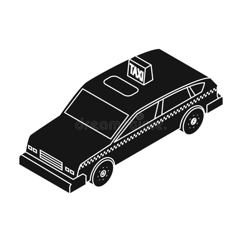 Taxi samochodowa ikona w czerń stylu odizolowywającym na białym tle Transportu symbol ilustracji Taxi samochodowa ikona w czerń stylu odizolowywającym na białym tle Transportu symbol ilustracji