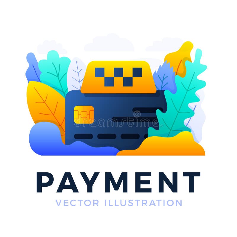 stock illustration. Gradient colorful Payment illustration for landing page or presentation.