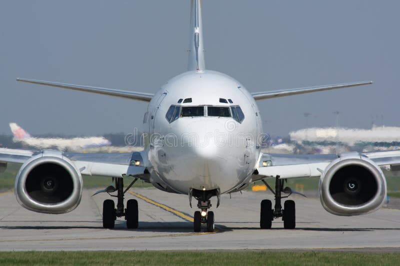 Taxing plane stock image. Image of aircraft, airport - 36477723