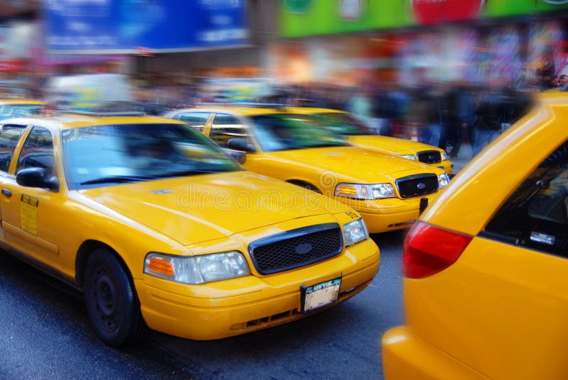 Taxis de New York City images libres de droits Taxis de New York City images libres de droits
