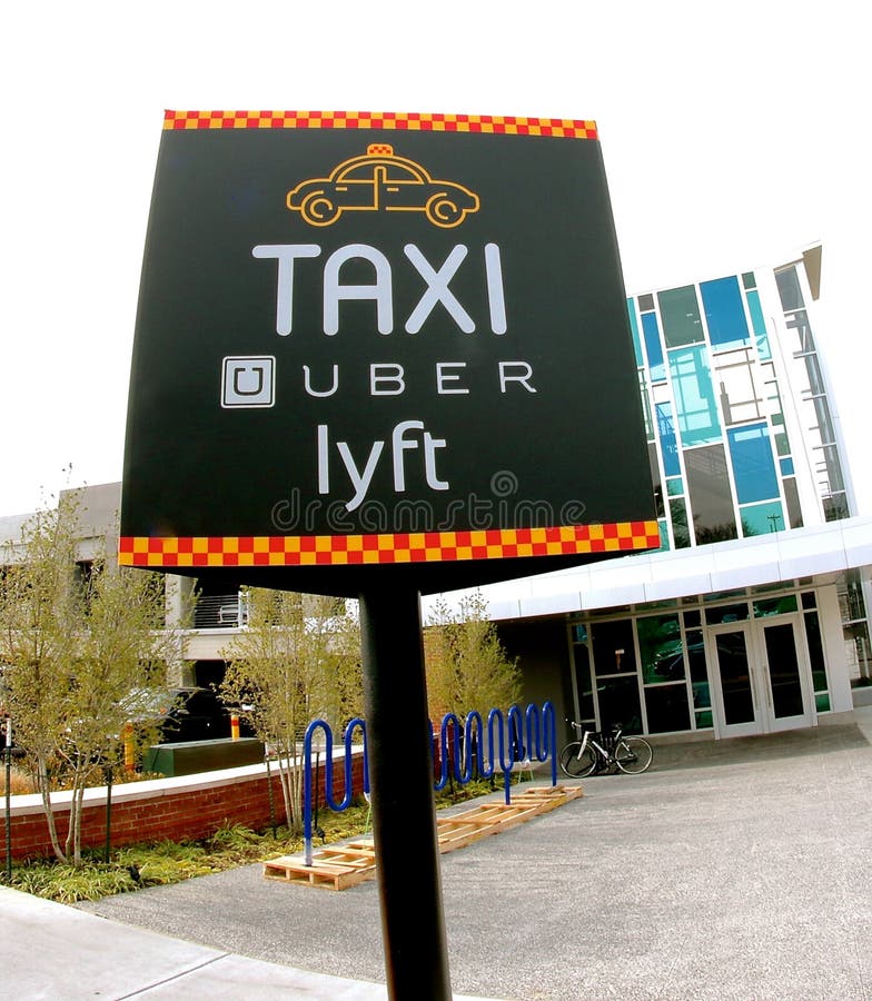 Taxistand-Zeichen Uber Lyft