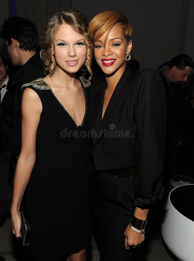 Taylor Swift and Rihanna stock images
