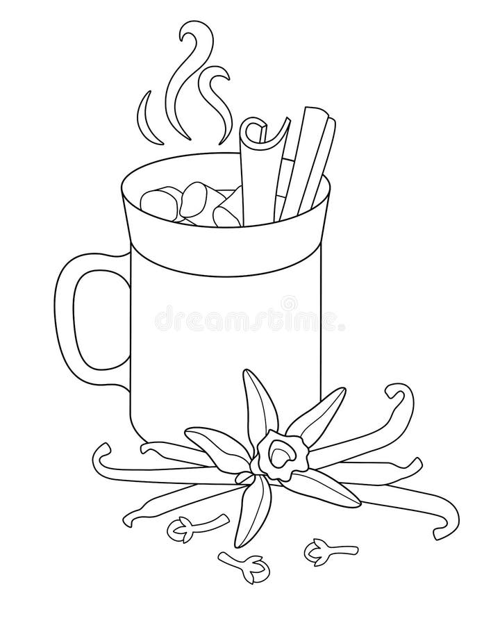 Dibujo de Una taza con flor para colorear