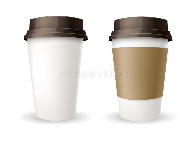 Taza de café para llevar ilustración del vector. Ilustración de aislado -  127049310
