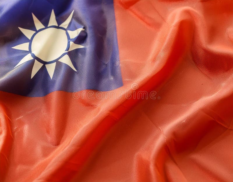 Taiwan Flag. The national flag of Taiwan. Ai generated image. Taiwan Flag. The national flag of Taiwan. Ai generated image