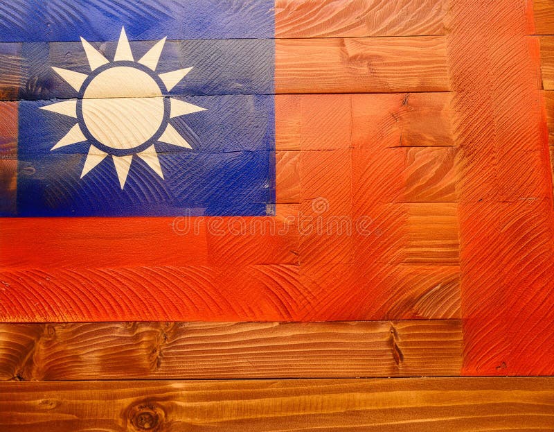 Taiwan Flag. The national flag of Taiwan. Ai generated image. Taiwan Flag. The national flag of Taiwan. Ai generated image