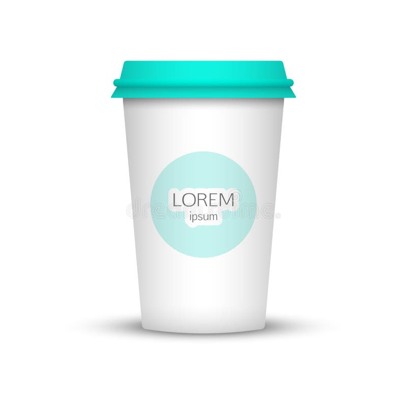 Taza de café en blanco para representar su desing stock de ilustración Taza de café en blanco para representar su desing stock de ilustración