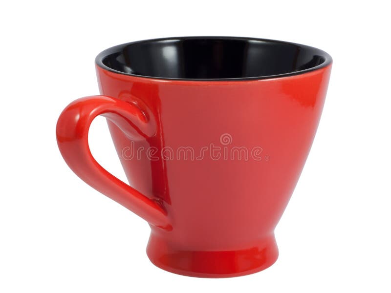 Red coffee cup. Isolated on white background with clipping path. Red coffee cup. Isolated on white background with clipping path.