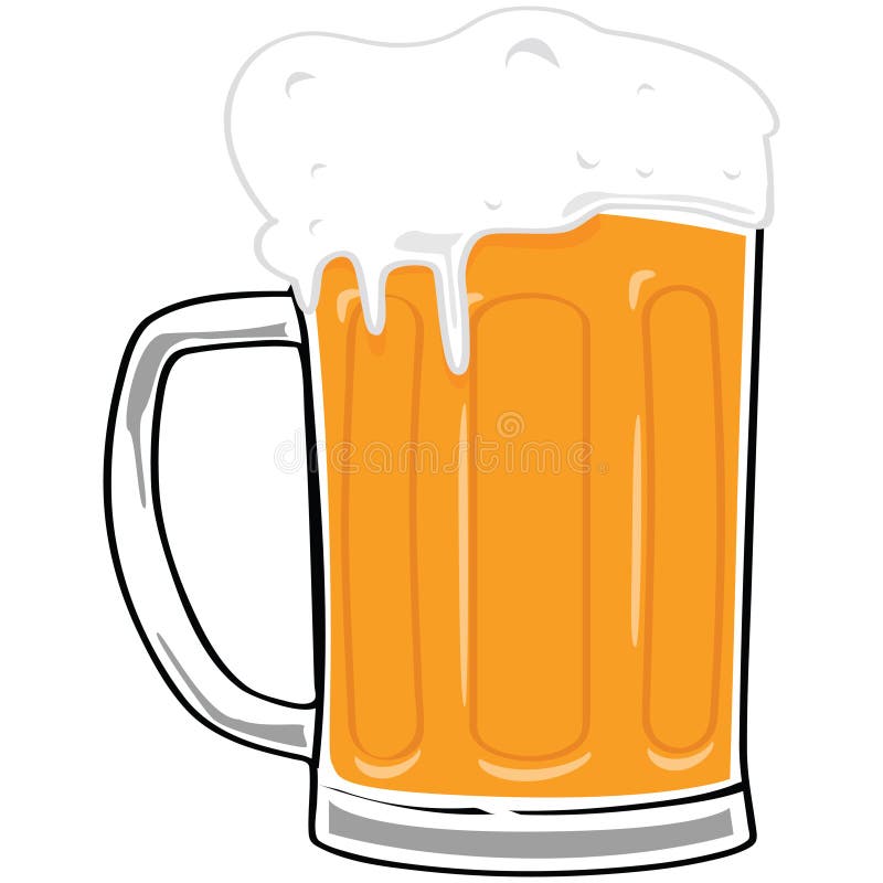 Taza de cerveza ilustración del vector Taza de cerveza ilustración del vector