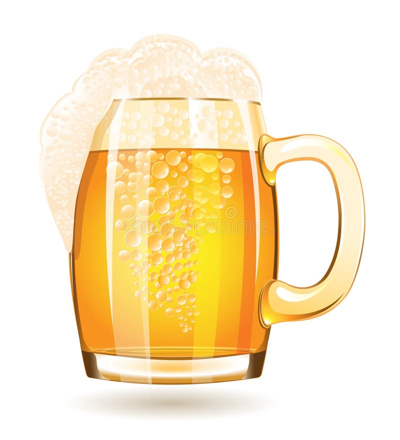 Mug of beer isolated on a white background. Vector-Illustration. Mug of beer isolated on a white background. Vector-Illustration