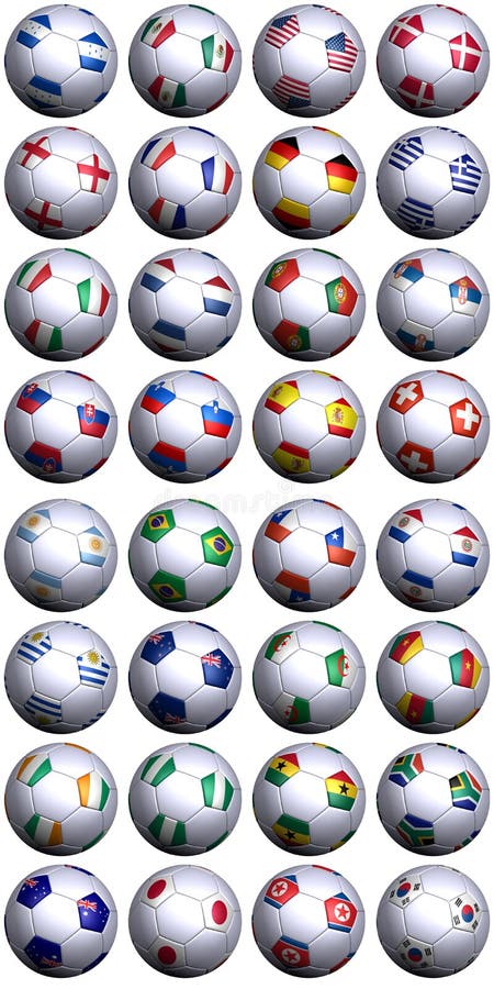Taza de mundo de S-África de los balones de fútbol