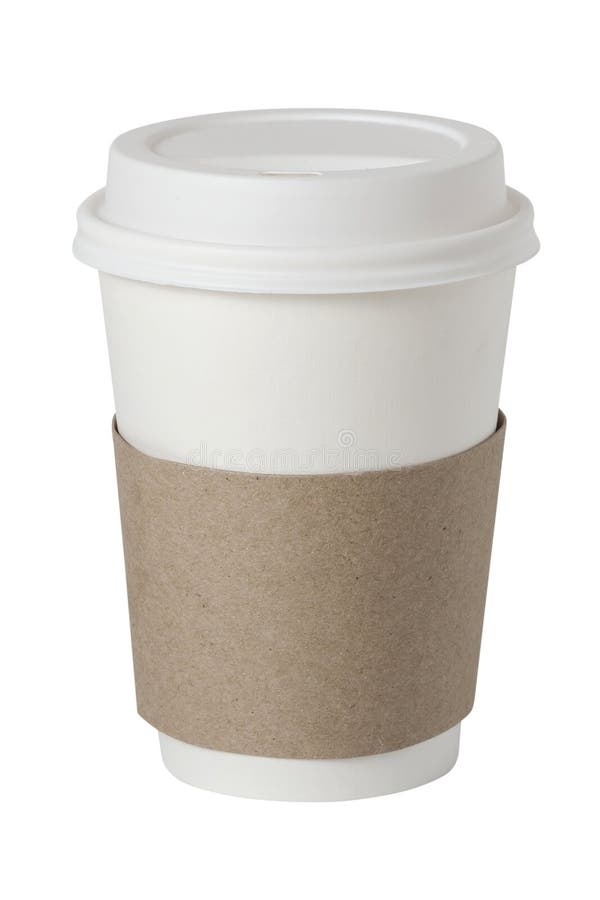 Taza de papel de consumición del café aislada en blanco fotos de archivo libres de regalías Taza de papel de consumición del café aislada en blanco fotos de archivo libres de regalías