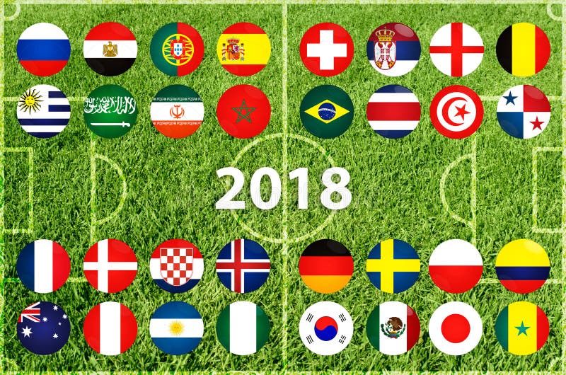 Taza del fútbol en Rusia 2018 stock de ilustración Taza del fútbol en Rusia 2018 stock de ilustración