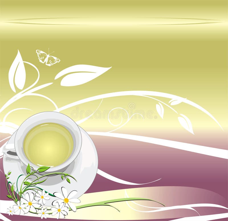 Tazza con tè. Priorità bassa astratta per spostare illustrazione di stock Tazza con tè. Priorità bassa astratta per spostare illustrazione di stock