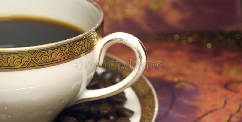 A close up coffee cup. A close up coffee cup