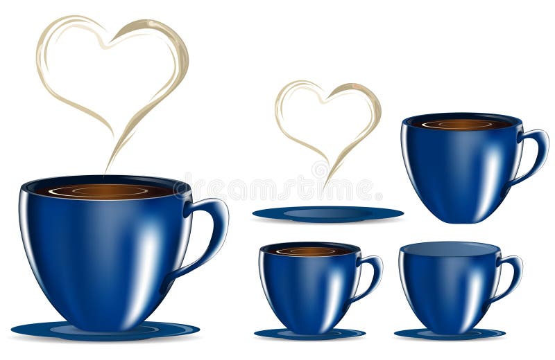 Tazza di caffè blu illustrazione vettoriale Tazza di caffè blu illustrazione vettoriale