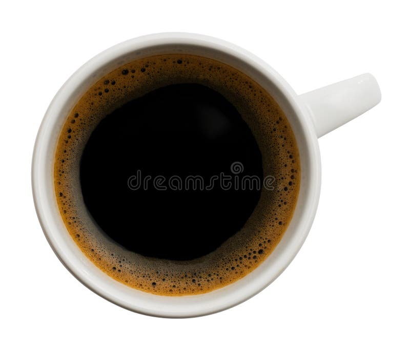 Tazza di caffè nero fotografia stock