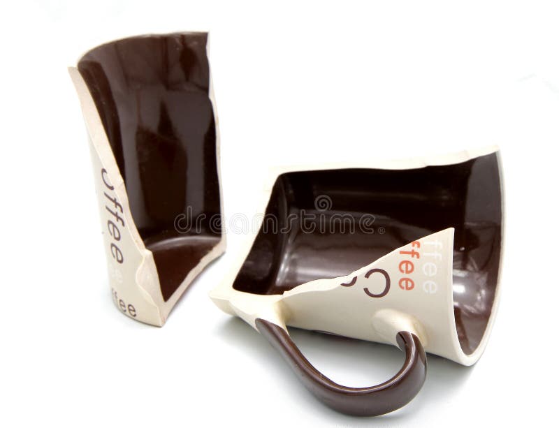Tazza di caffè rotta immagini stock libere da diritti Tazza di caffè rotta immagini stock libere da diritti