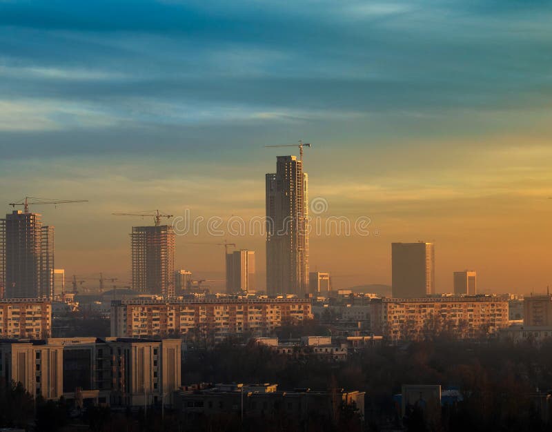 Tașkent Uzbekistan. parcul Tașkent. noapte stock image