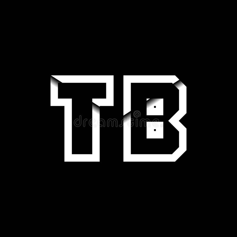 TB Monogram Envelope Shape Style royalty free illustration