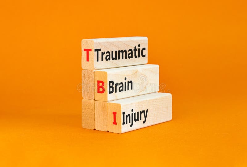 TBI Traumatic Brain Injury Symbol. Concept Words TBI Traumatic Brain