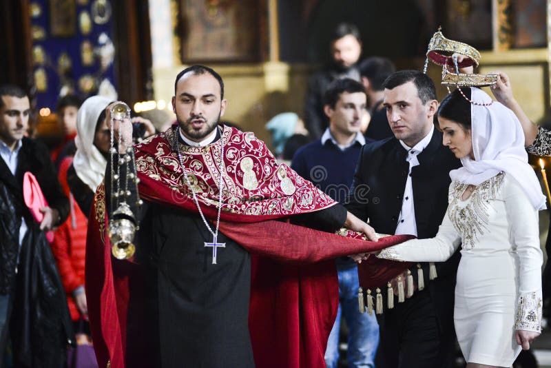 Tbilisi, Georgia, November 16, 2014: Georgian Orthodox Priest Du ...