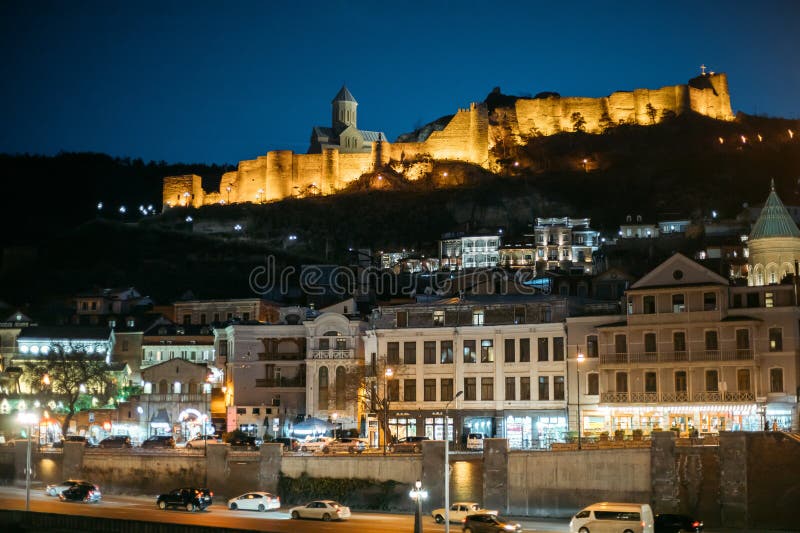 Tbilisi, Georgia Scenic View of Impregnable Fortress Narikala Fortress